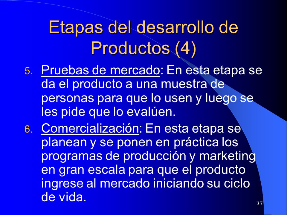 Etapas del desarrollo de Productos (4)