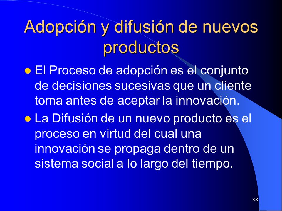 Adopción y difusión de nuevos productos