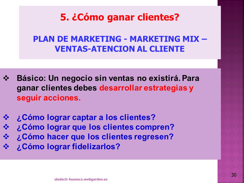 PLAN DE MARKETING - MARKETING MIX – VENTAS-ATENCION AL CLIENTE
