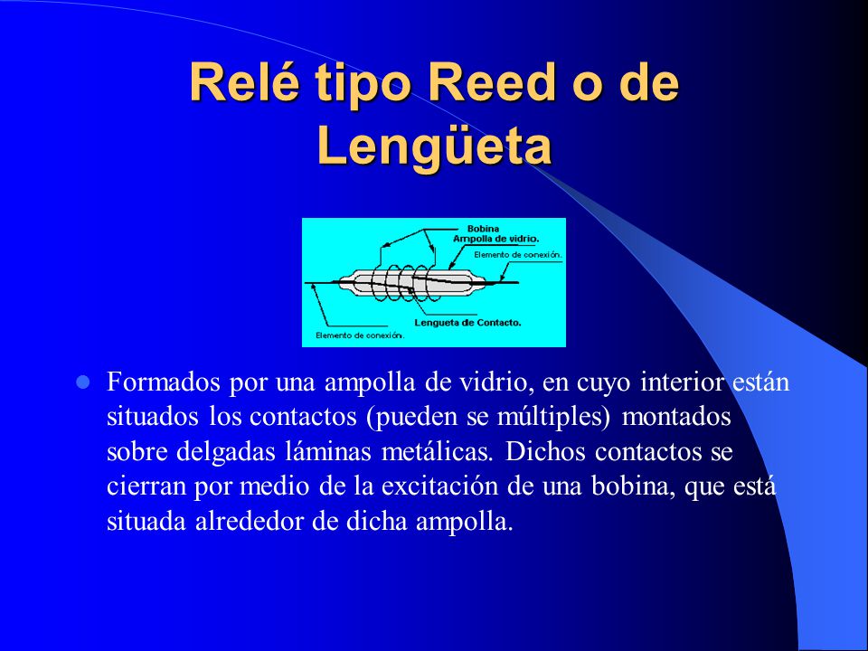 Relé tipo Reed o de Lengüeta