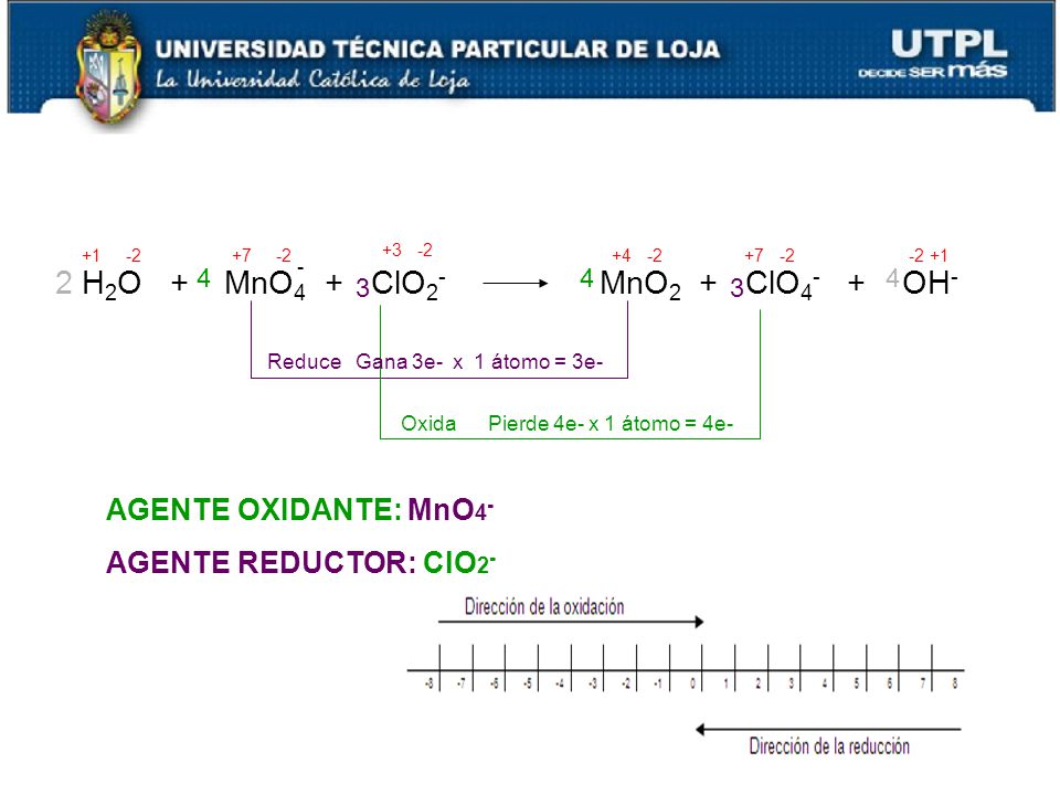 H2O + MnO4 + ClO2- MnO2 + ClO4- + OH-