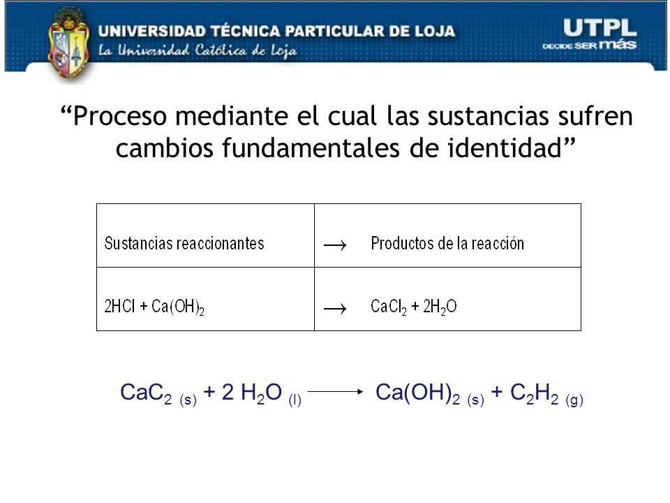 CaC2 (s) + 2 H2O (l) Ca(OH)2 (s) + C2H2 (g)