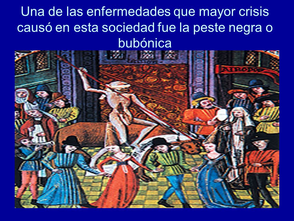 Una de las enfermedades que mayor crisis causó en esta sociedad fue la peste negra o bubónica