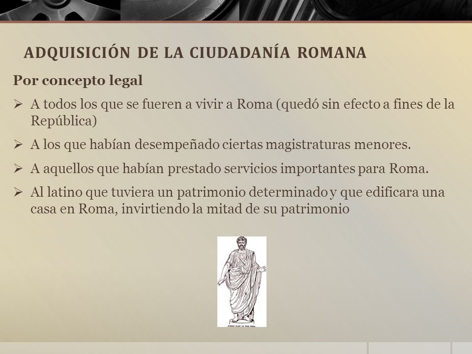 Adquisición de la Ciudadanía Romana
