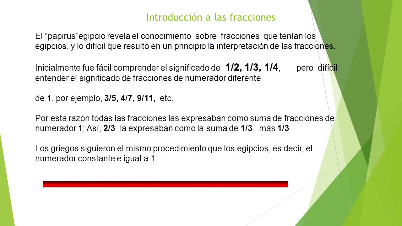 Introducción a las fracciones
