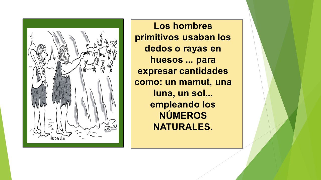 Los hombres primitivos usaban los dedos o rayas en huesos