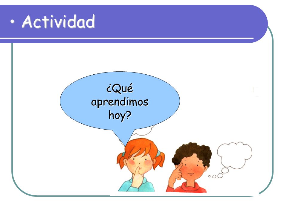 Actividad ¿Qué aprendimos hoy
