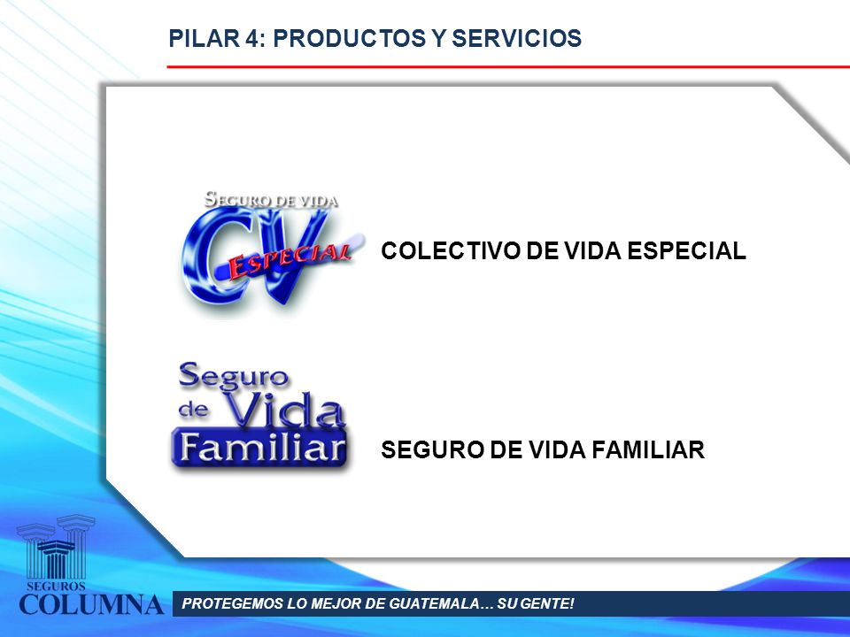 PILAR 4: PRODUCTOS Y SERVICIOS