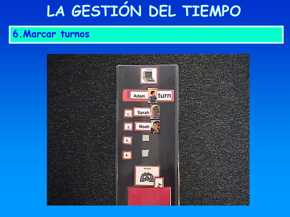 LA GESTIÓN DEL TIEMPO 6.Marcar turnos