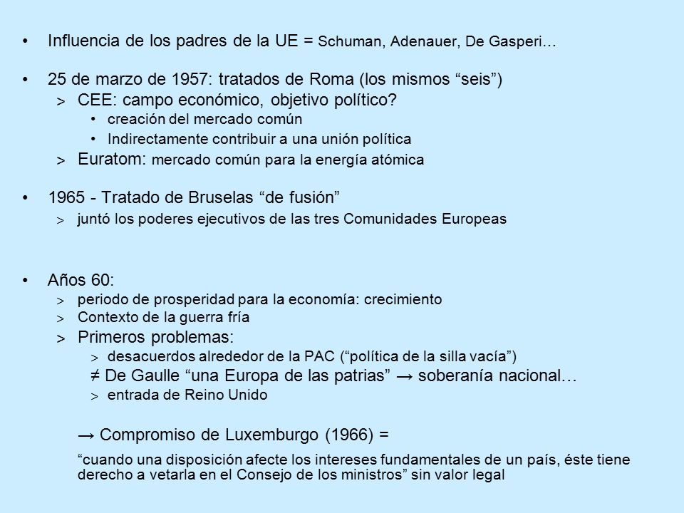 Influencia de los padres de la UE = Schuman, Adenauer, De Gasperi…