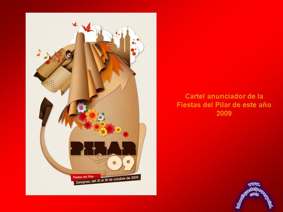 Cartel anunciador de la Fiestas del Pilar de este año 2009