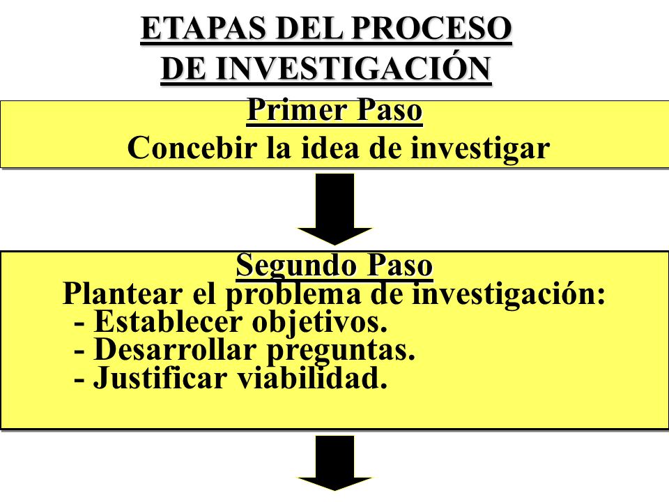Concebir la idea de investigar Plantear el problema de investigación: