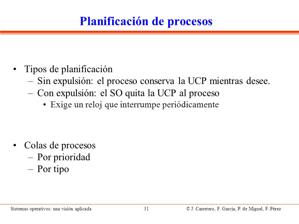 Estados del proceso Sin expulsión Con expulsión al disco (swap)