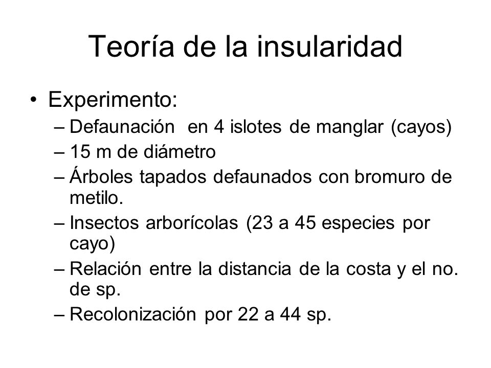 Teoría de la insularidad