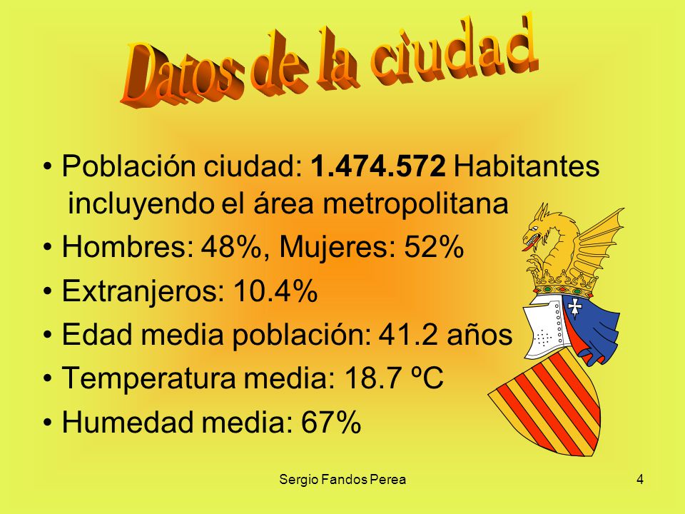 Datos de la ciudad • Población ciudad: Habitantes incluyendo el área metropolitana. • Hombres: 48%, Mujeres: 52%