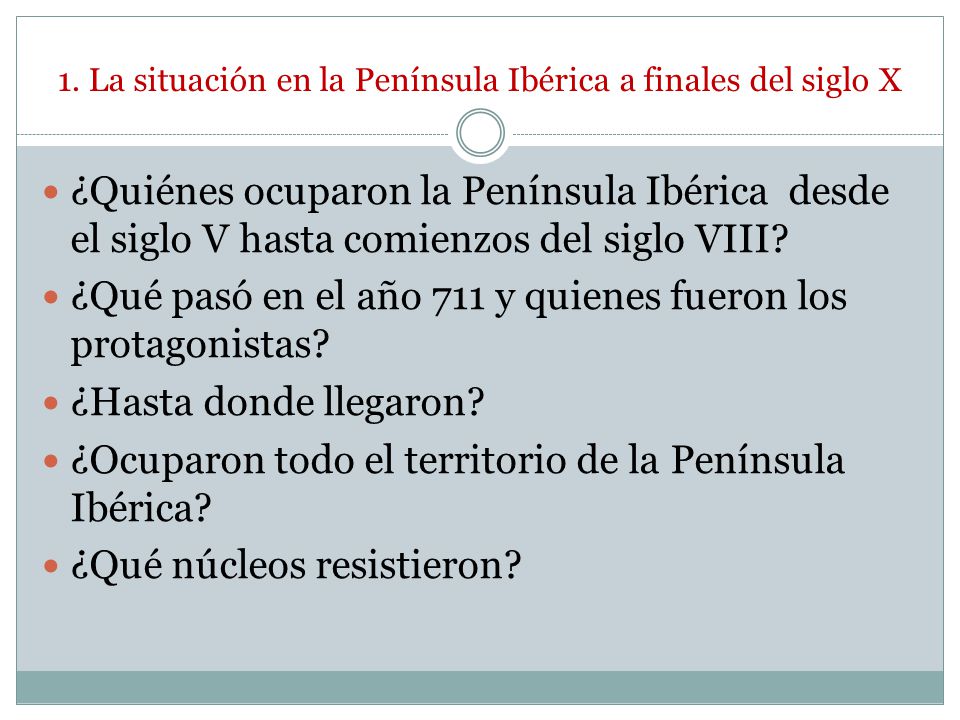 1. La situación en la Península Ibérica a finales del siglo X