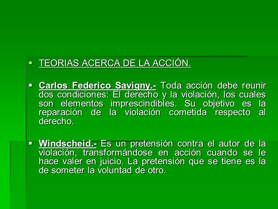 TEORIAS ACERCA DE LA ACCIÓN.