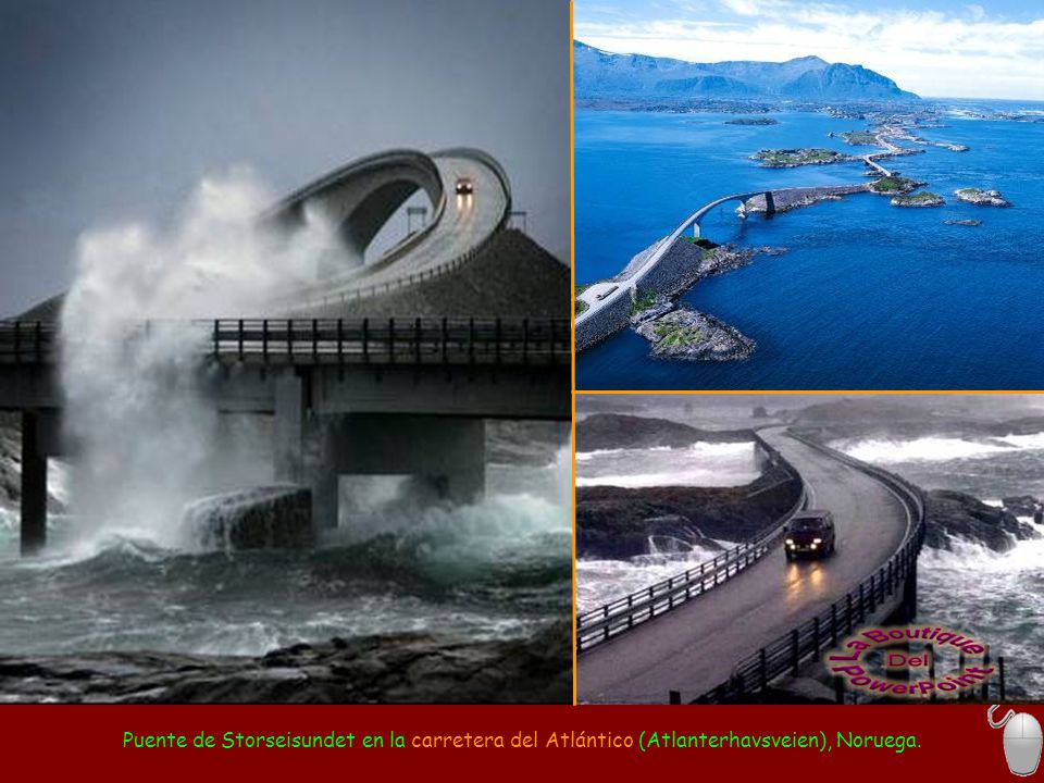 Puente de Storseisundet en la carretera del Atlántico (Atlanterhavsveien), Noruega.