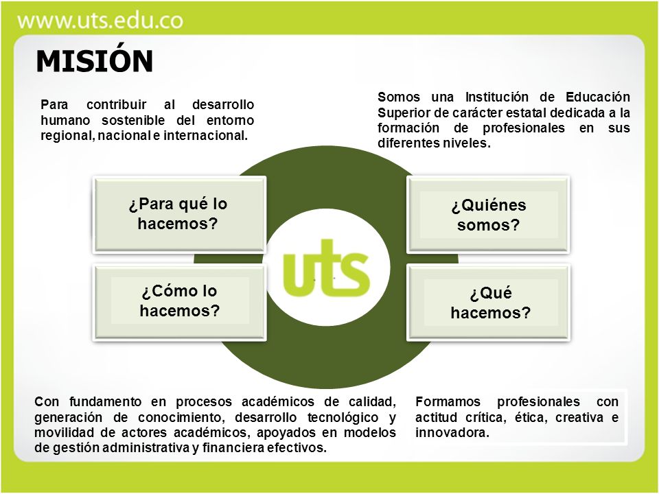MISIÓN ¿Para qué lo hacemos ¿Quiénes somos ¿Cómo lo hacemos
