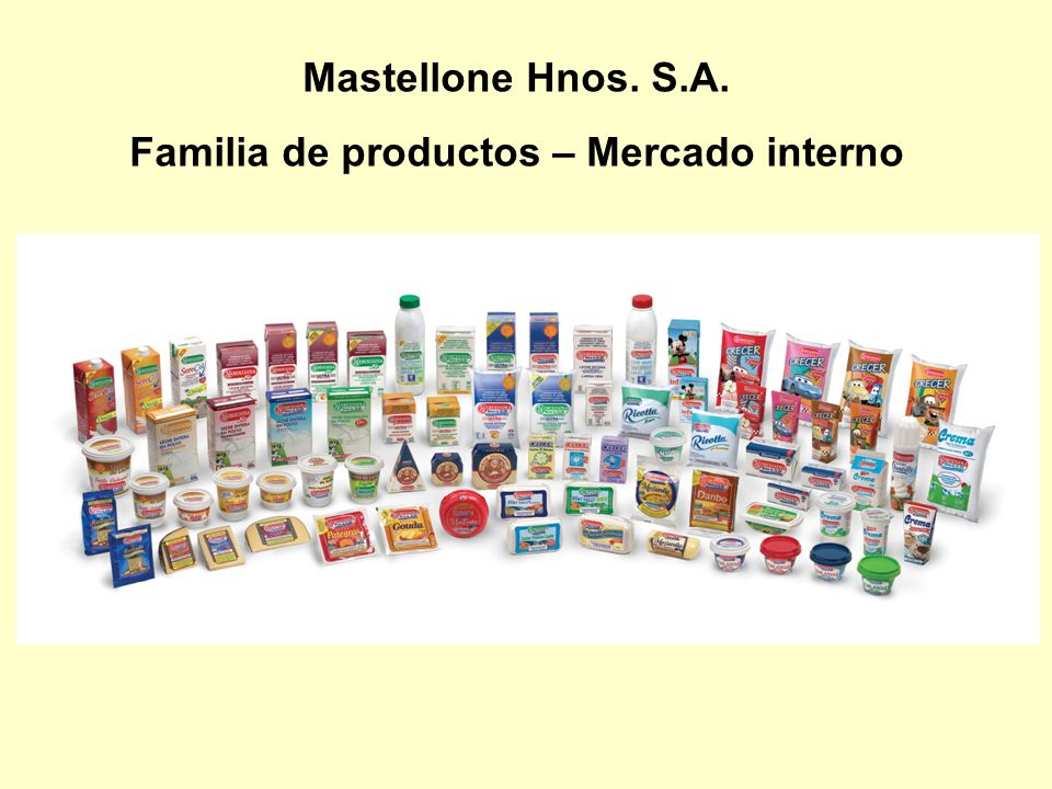 Familia de productos – Mercado interno