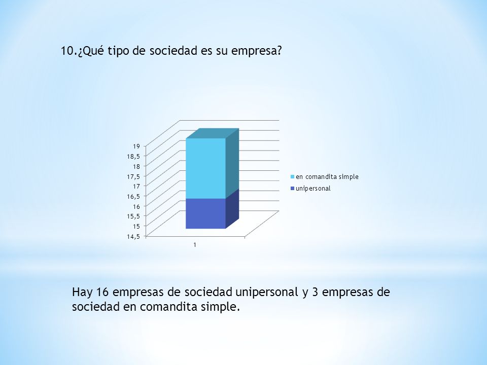 10.¿Qué tipo de sociedad es su empresa