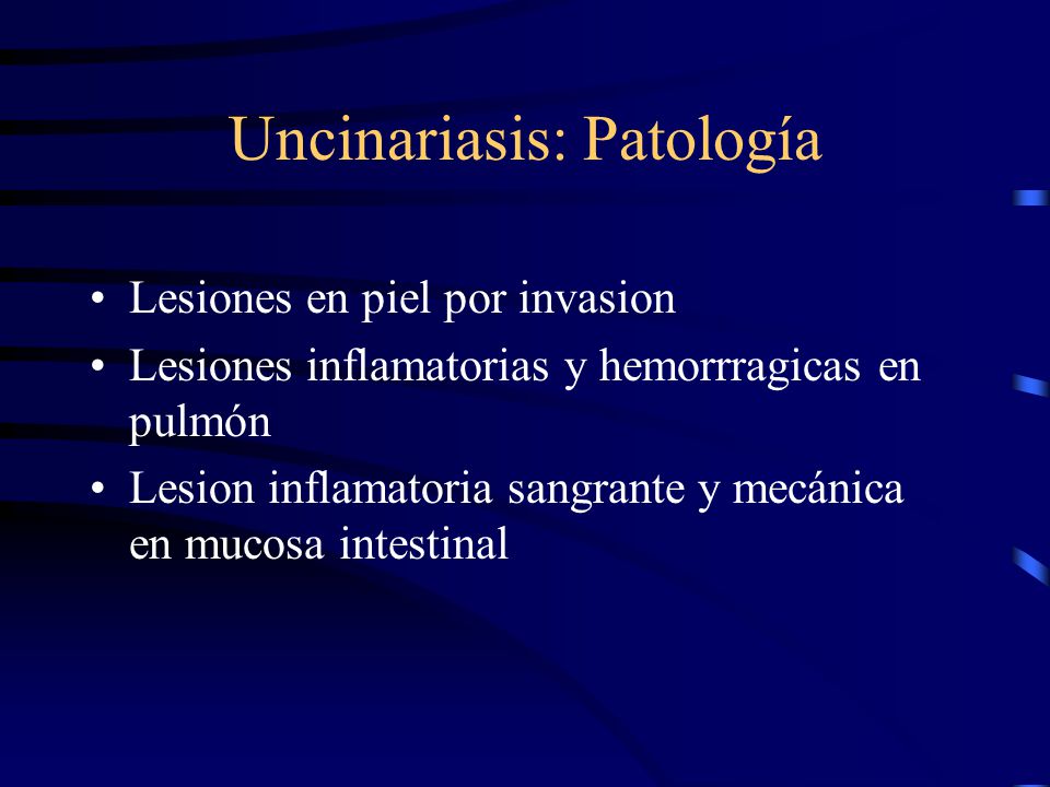 Uncinariasis: Patología