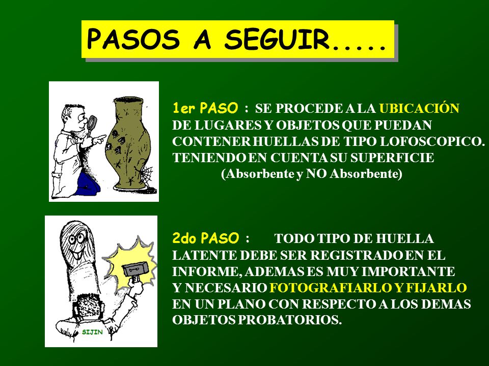 PASOS A SEGUIR er PASO : SE PROCEDE A LA UBICACIÓN