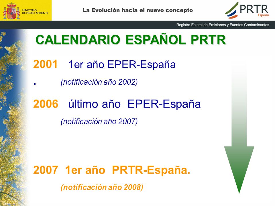 CALENDARIO ESPAÑOL PRTR