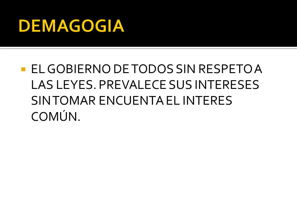 DEMAGOGIA EL GOBIERNO DE TODOS SIN RESPETO A LAS LEYES.