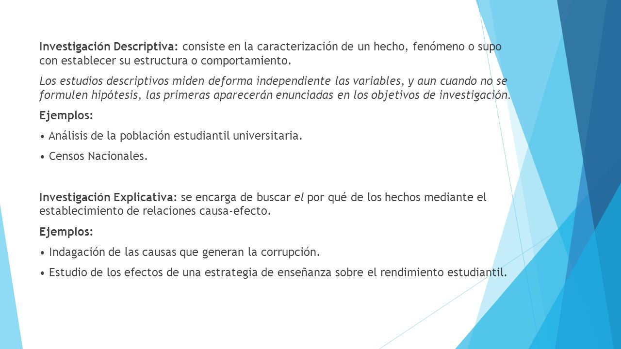 Investigación Descriptiva: consiste en la caracterización de un hecho, fenómeno o supo con establecer su estructura o comportamiento.