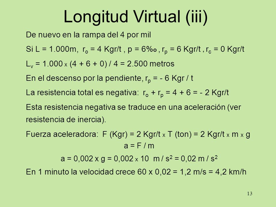 Longitud Virtual (iii)