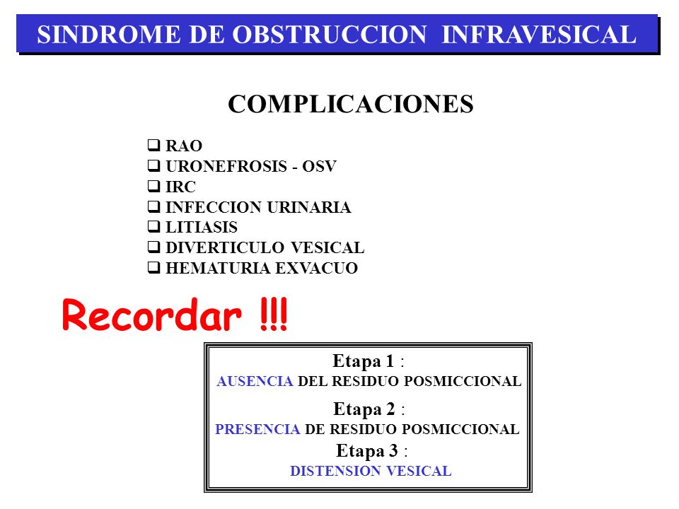SINDROME DE OBSTRUCCION INFRAVESICAL