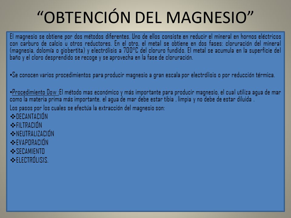 Matrona Credo Correspondiente a MAGNESIO”. - ppt video online descargar