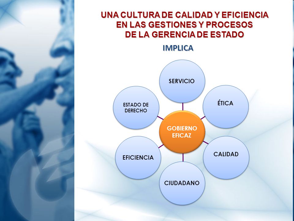 UNA CULTURA DE CALIDAD Y EFICIENCIA EN LAS GESTIONES Y PROCESOS