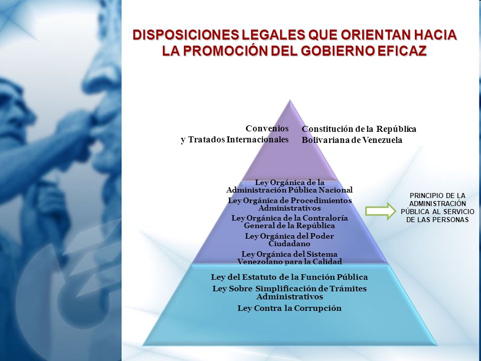DISPOSICIONES LEGALES QUE ORIENTAN HACIA LA PROMOCIÓN DEL GOBIERNO EFICAZ