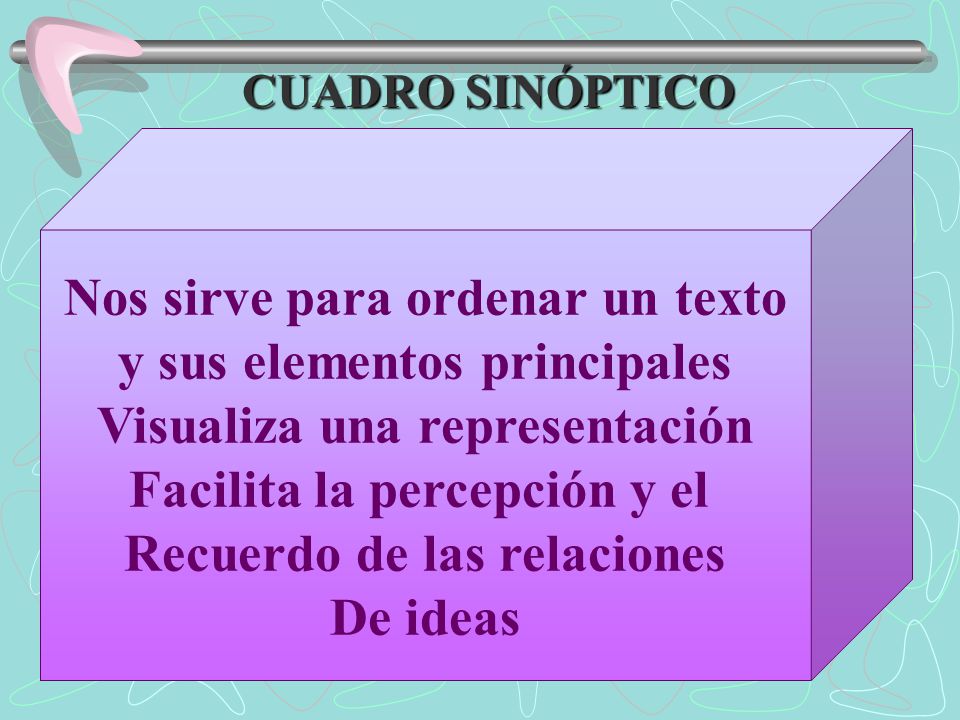 Nos sirve para ordenar un texto y sus elementos principales
