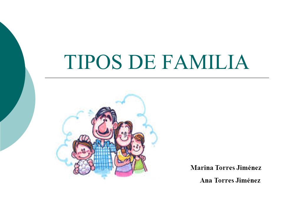 TIPOS DE FAMILIA Marina Torres Jiménez Ana Torres Jiménez