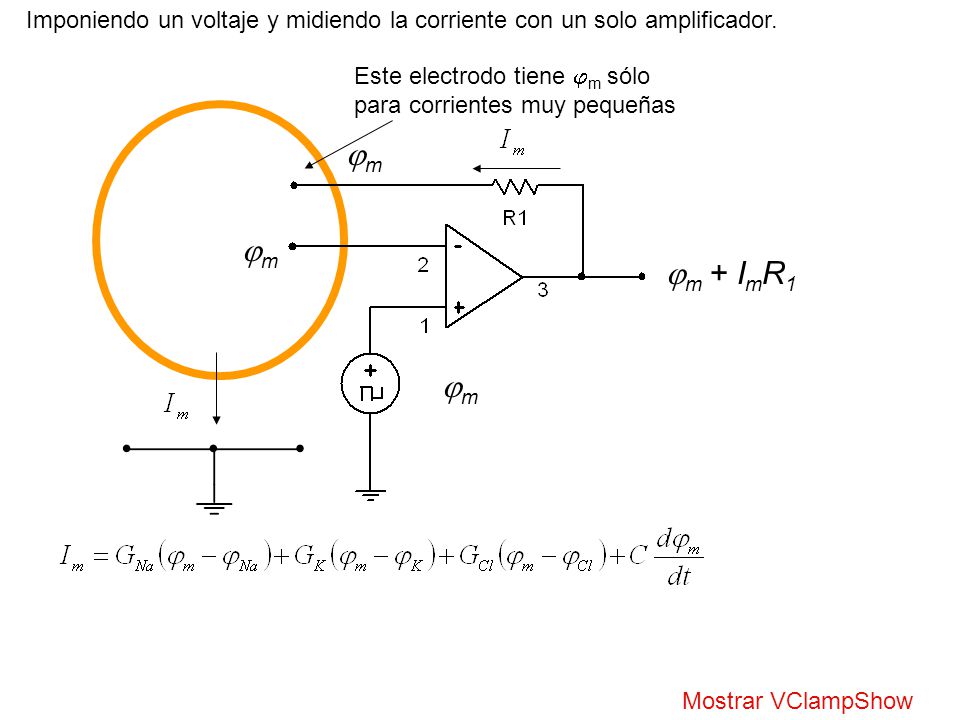 Imponiendo un voltaje y midiendo la corriente con un solo amplificador.