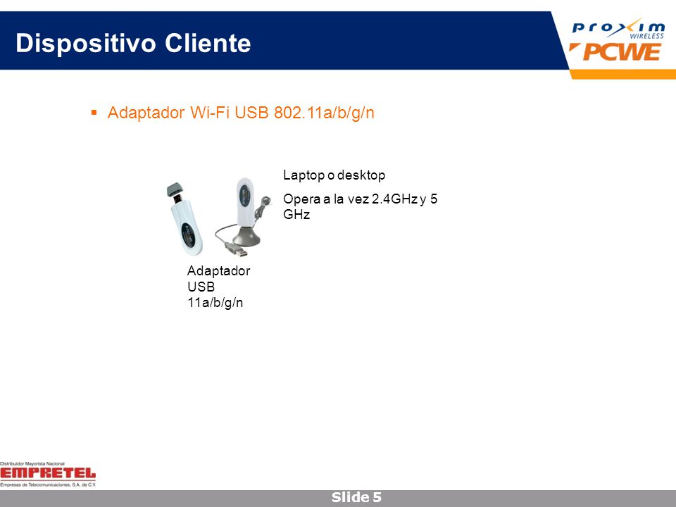 Dispositivo Cliente Adaptador Wi-Fi USB a/b/g/n Laptop o desktop