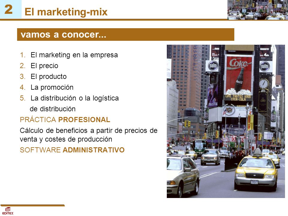 El marketing en la empresa El precio El producto La promoción