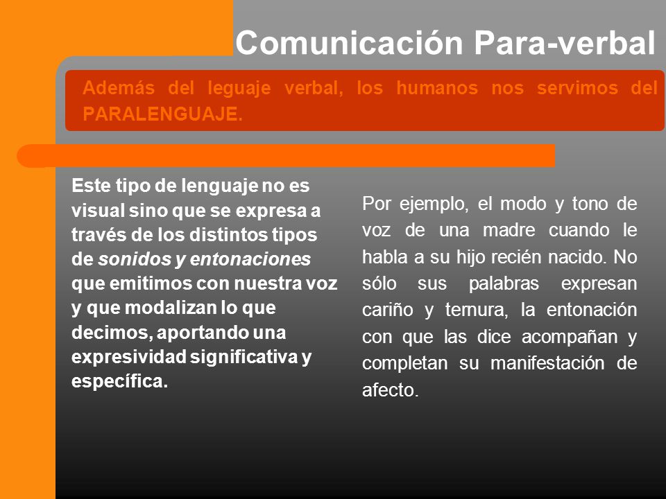 Comunicación Para-verbal
