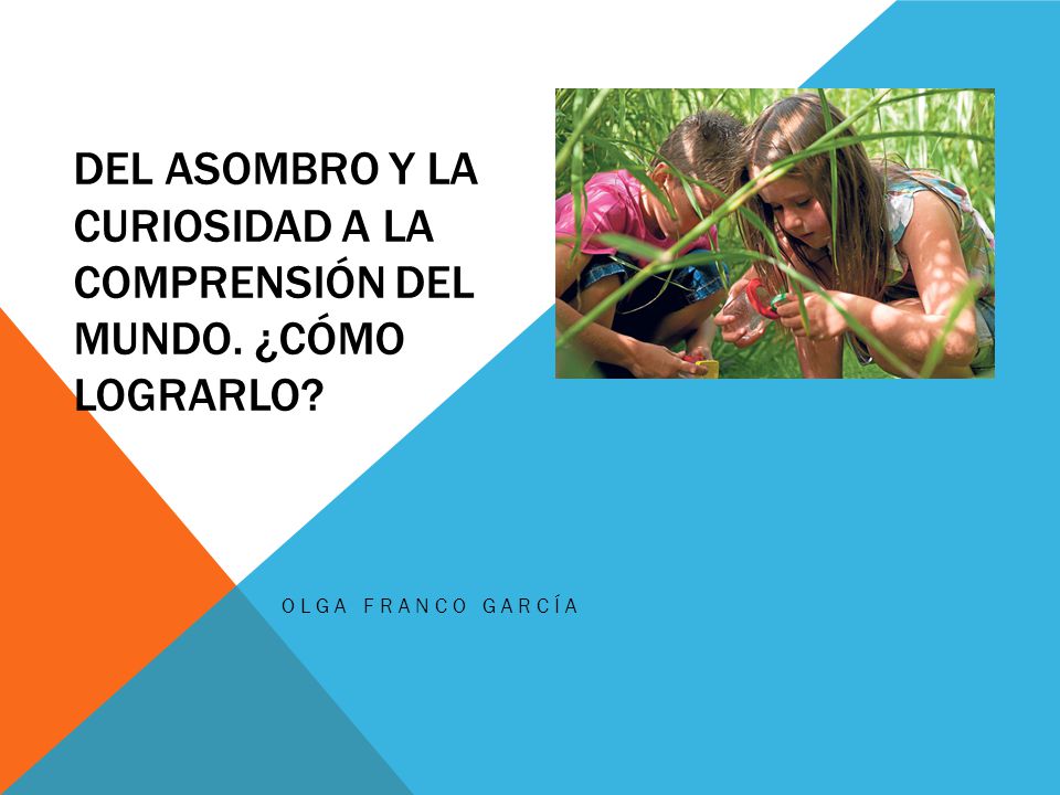 Del asombro y la curiosidad a la comprensión del mundo. ¿Cómo lograrlo