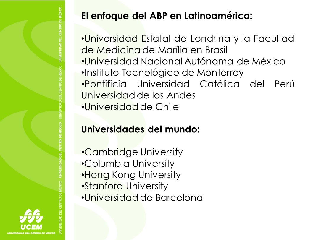 El enfoque del ABP en Latinoamérica: