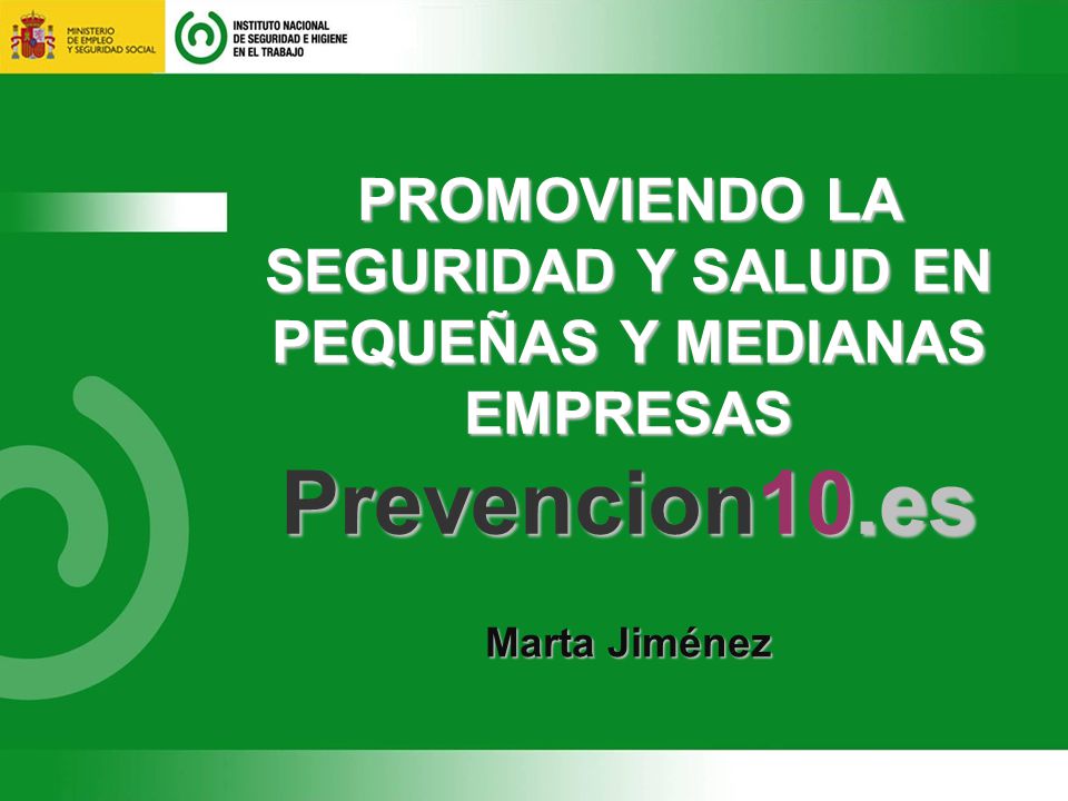 PROMOVIENDO LA SEGURIDAD Y SALUD EN PEQUEÑAS Y MEDIANAS EMPRESAS