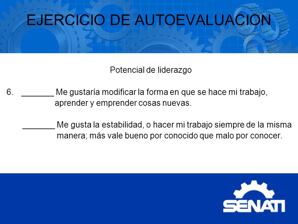 EJERCICIO DE AUTOEVALUACION
