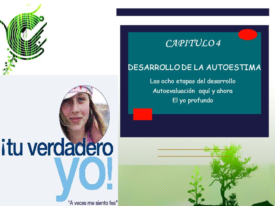 CAPITULO 4 DESARROLLO DE LA AUTOESTIMA Las ocho etapas del desarrollo Autoevaluación aquí y ahora El yo profundo