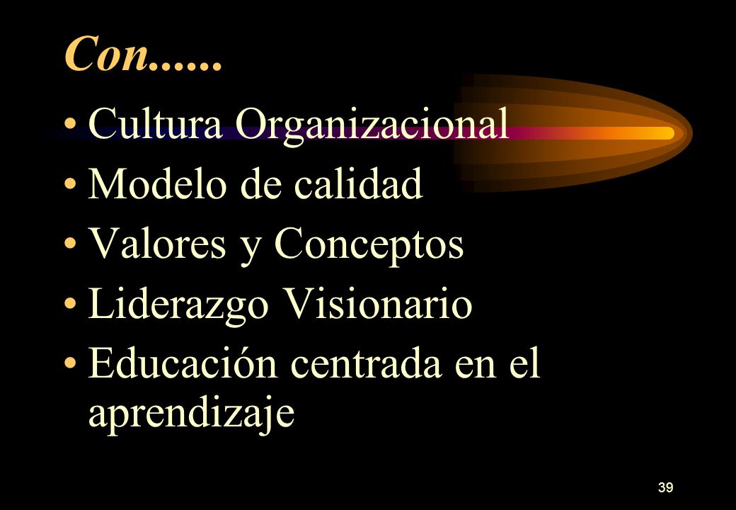 Con Cultura Organizacional Modelo de calidad Valores y Conceptos