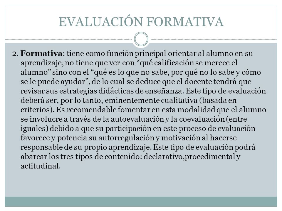 EVALUACIÓN FORMATIVA