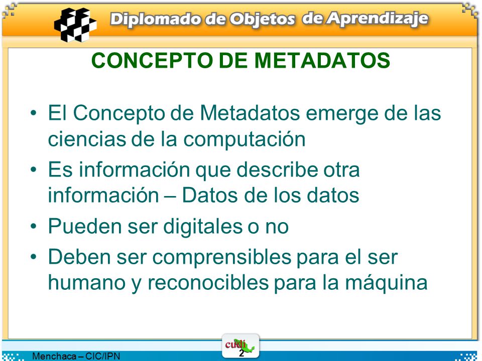 El Concepto de Metadatos emerge de las ciencias de la computación