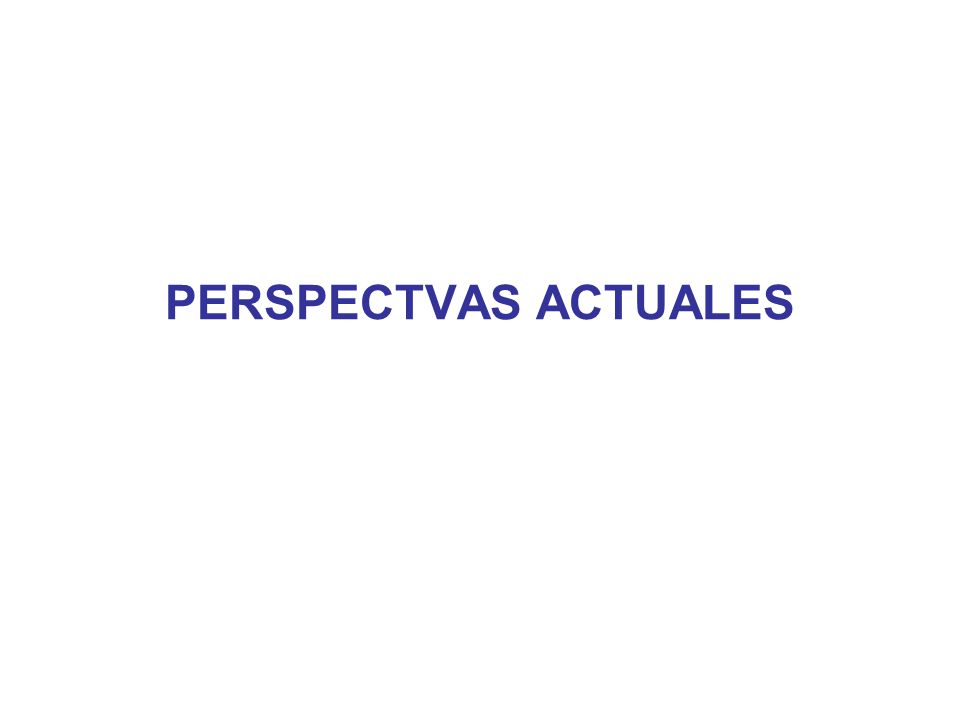 PERSPECTVAS ACTUALES